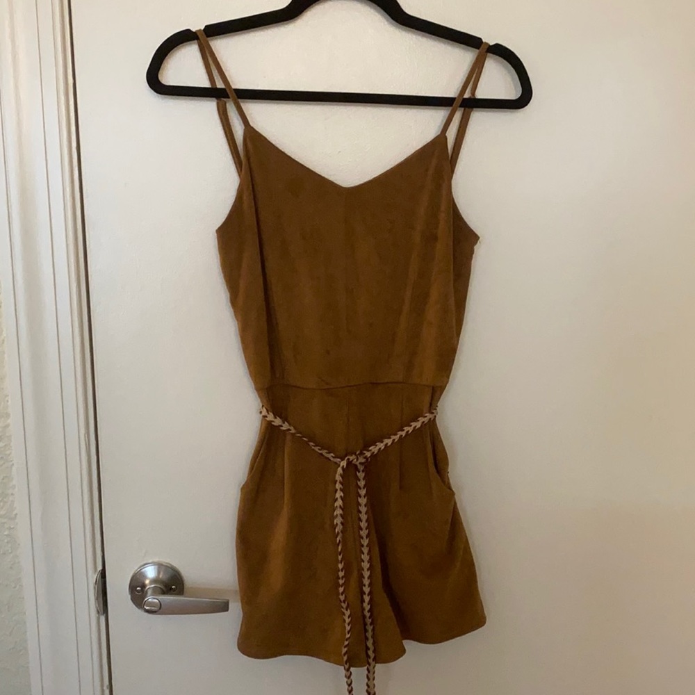 Suede romper